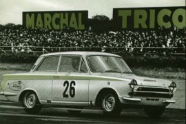 1963 Ford Lotus Cortina on the track