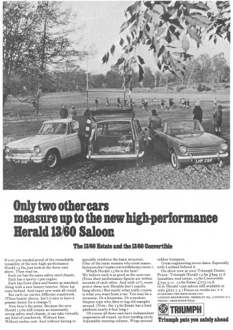Triumph Herald 13/60 Advertisement