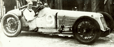 Sir Malcolm Campbell with his 14 year old riding mechanic, after a win at Brooklands in one of hte 1927 World Champion 1.5 liter Delages