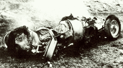 Bernd Rosemeyer's Auto-Union C-Type Crashes Out at the 1936 Tunis GP