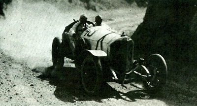 A 4.5 Liter Mercedes pictured during the 1922 Targa Florio