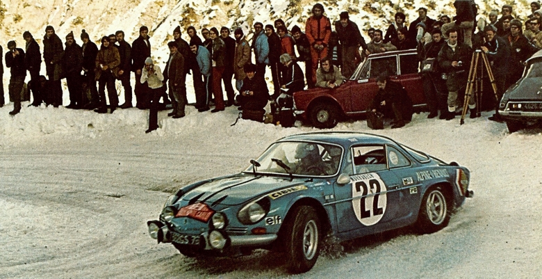 Dernière photo: Une Alpine 1600S pendant le Rallye de Monte Carlo de 1971