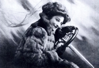 Dorothy Levitt would take the British Ladies' Record over the flying kilometre at 90.88 mph