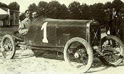 Abele Clerici poses in his 1100cc Salmson at Cremona in 1924