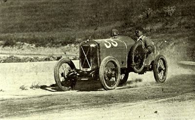A Salmson (driver unknown) in the Targa Florio during the early 1920's