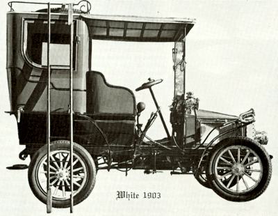 1903 White Steam Carriage, produced by the White Sewing Machine Company of Cleveland