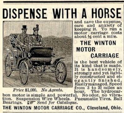 An early Winton advertisement
